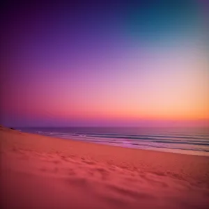 Golden Horizon: Tranquil Sunset on Tropical Coast