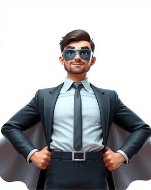 Stylish businessman in corporate office wearing sunglasses