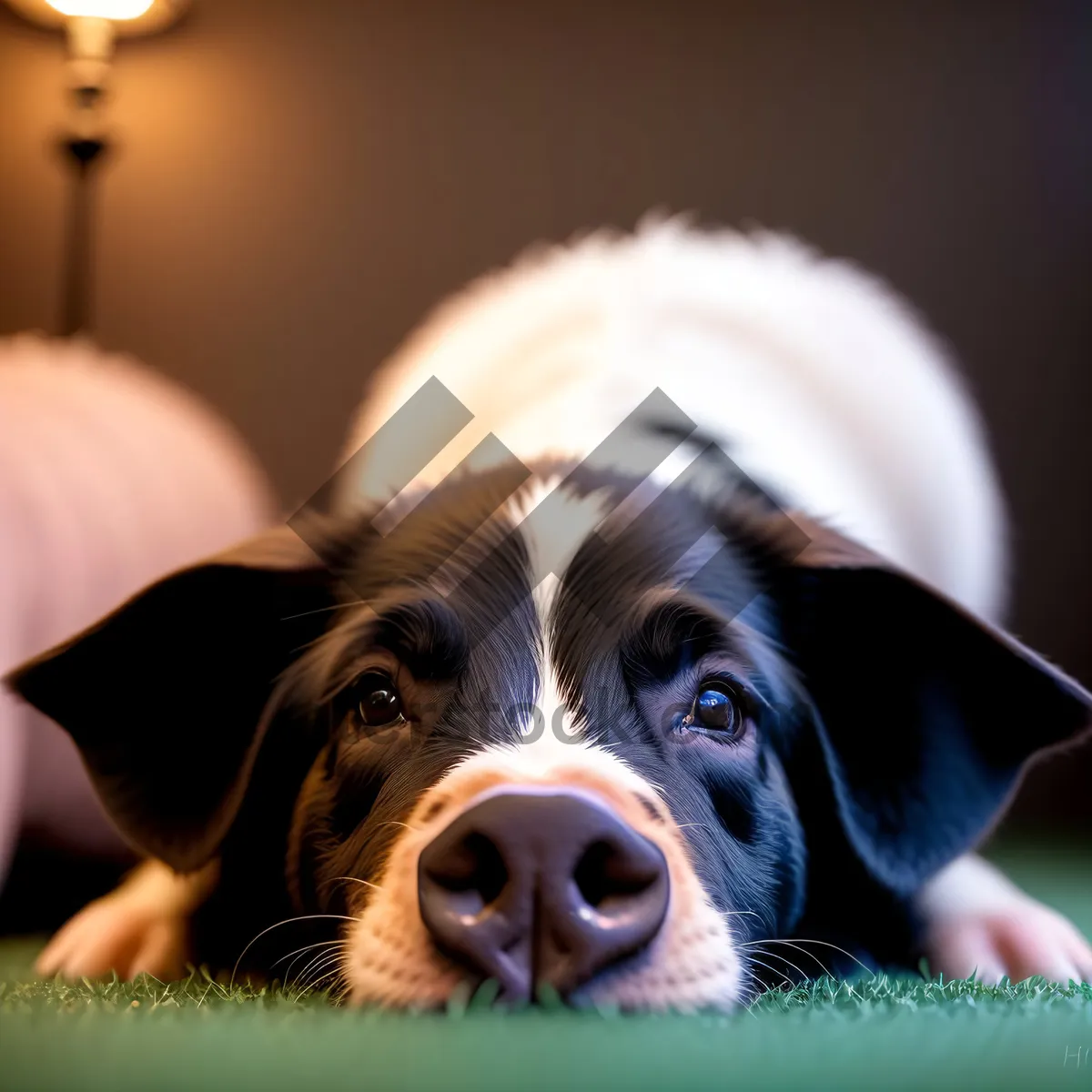 Picture of Adorable Purebred Hunting Dog - Black and Brown Spaniel Puppy