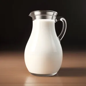 Water Jug and Glass with Breakfast