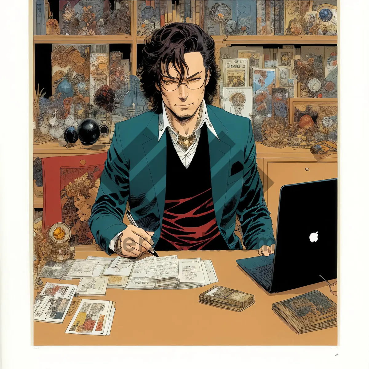 Picture of Professional businesswoman working on laptop in office