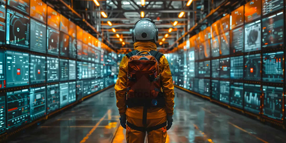 Picture of Scientific Instrument Worn by Man for Accelerator Safety