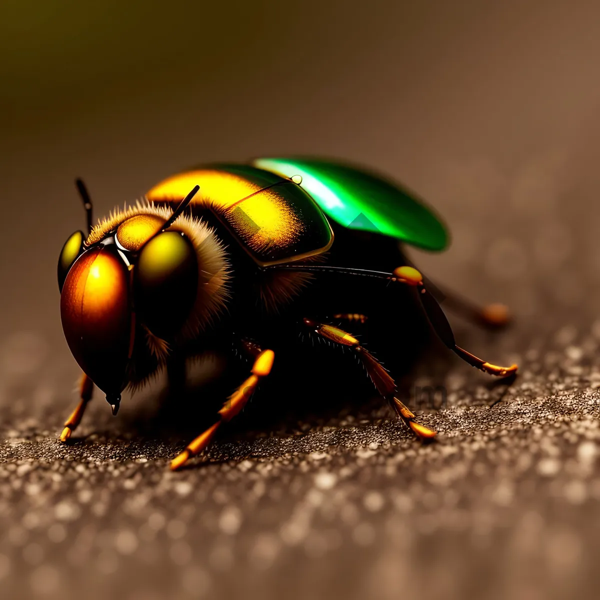 Picture of Ladybug perched on vibrant green leaf