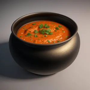 Hearty Tomato Soup in Bowl - Delicious and Nutritious Dinner