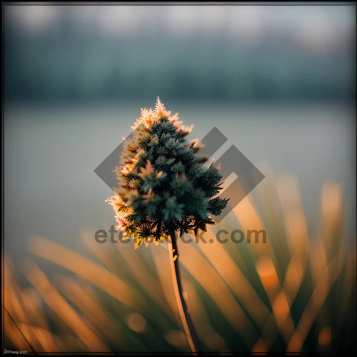 Picture of Bright Sunflower Blossoming in a Vibrant Field