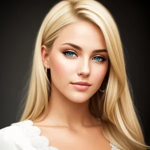 Beautiful Smiling Blonde Model with Radiant Skin