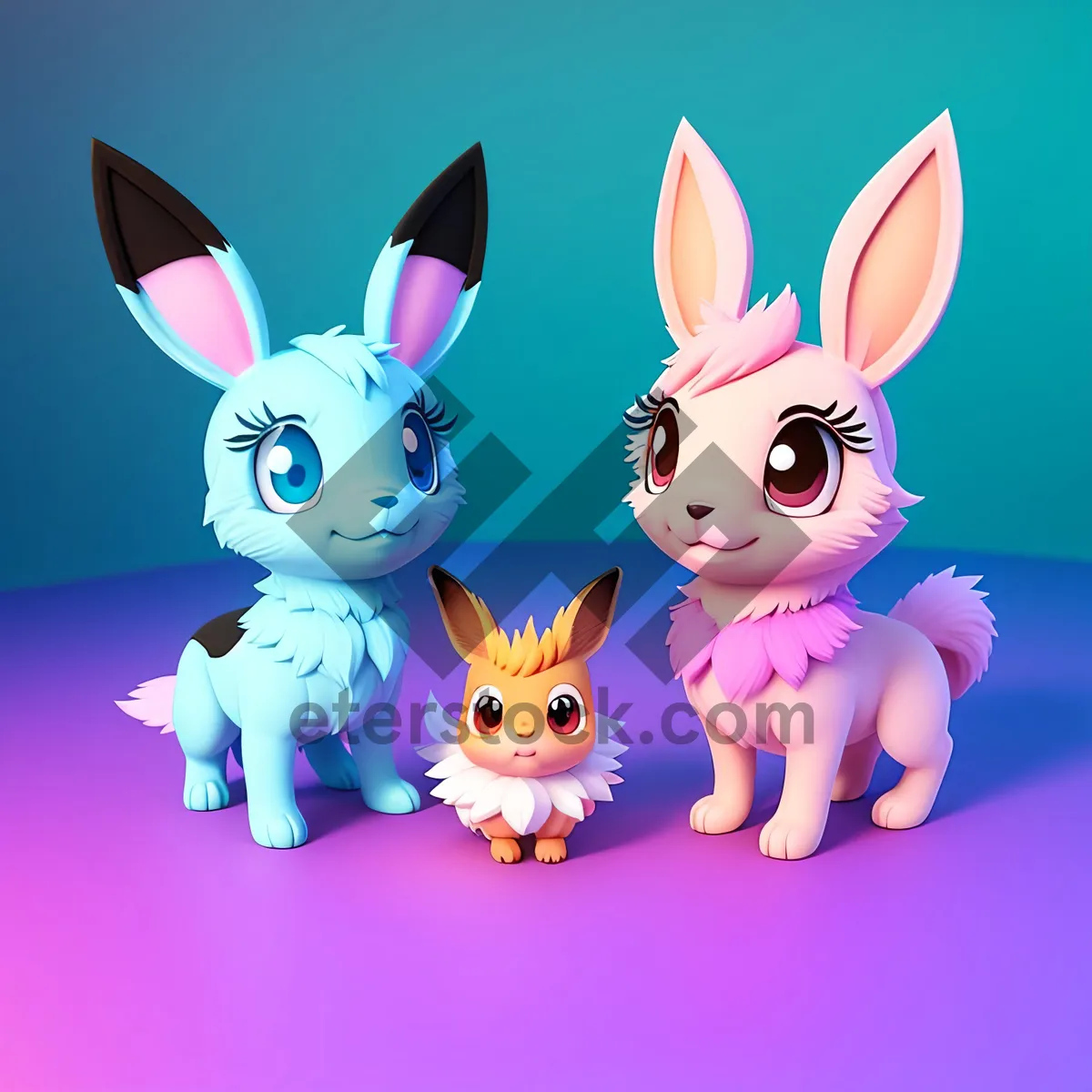 Picture of Playful Bunny Cartoon: Colorful, Cute, and Fun!