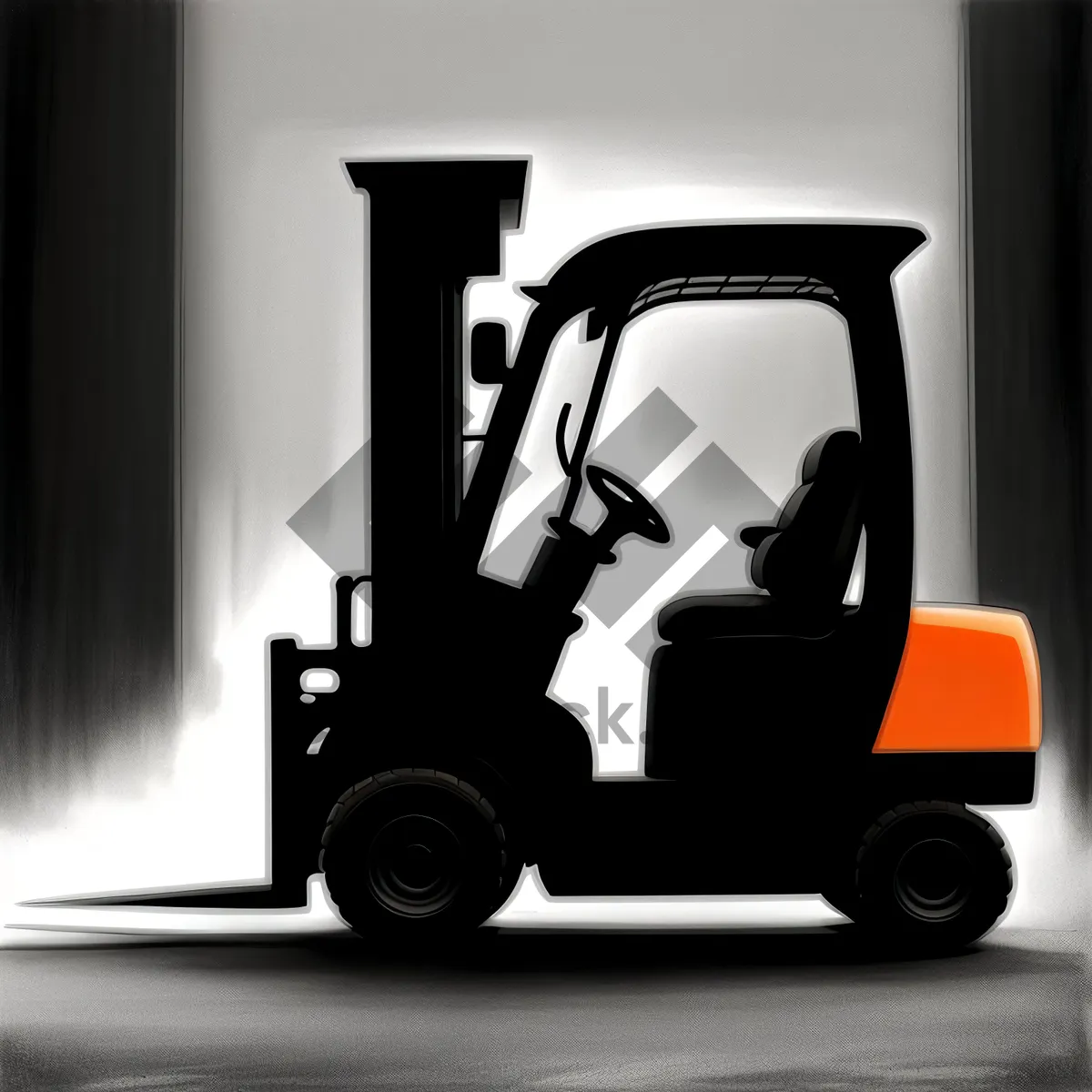 Picture of Wheeled Vehicle Cartoon: Car, Bus, Truck, Forklift