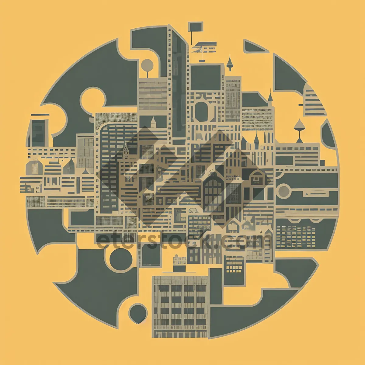 Picture of Conceptual graphic map representation with cloud design.