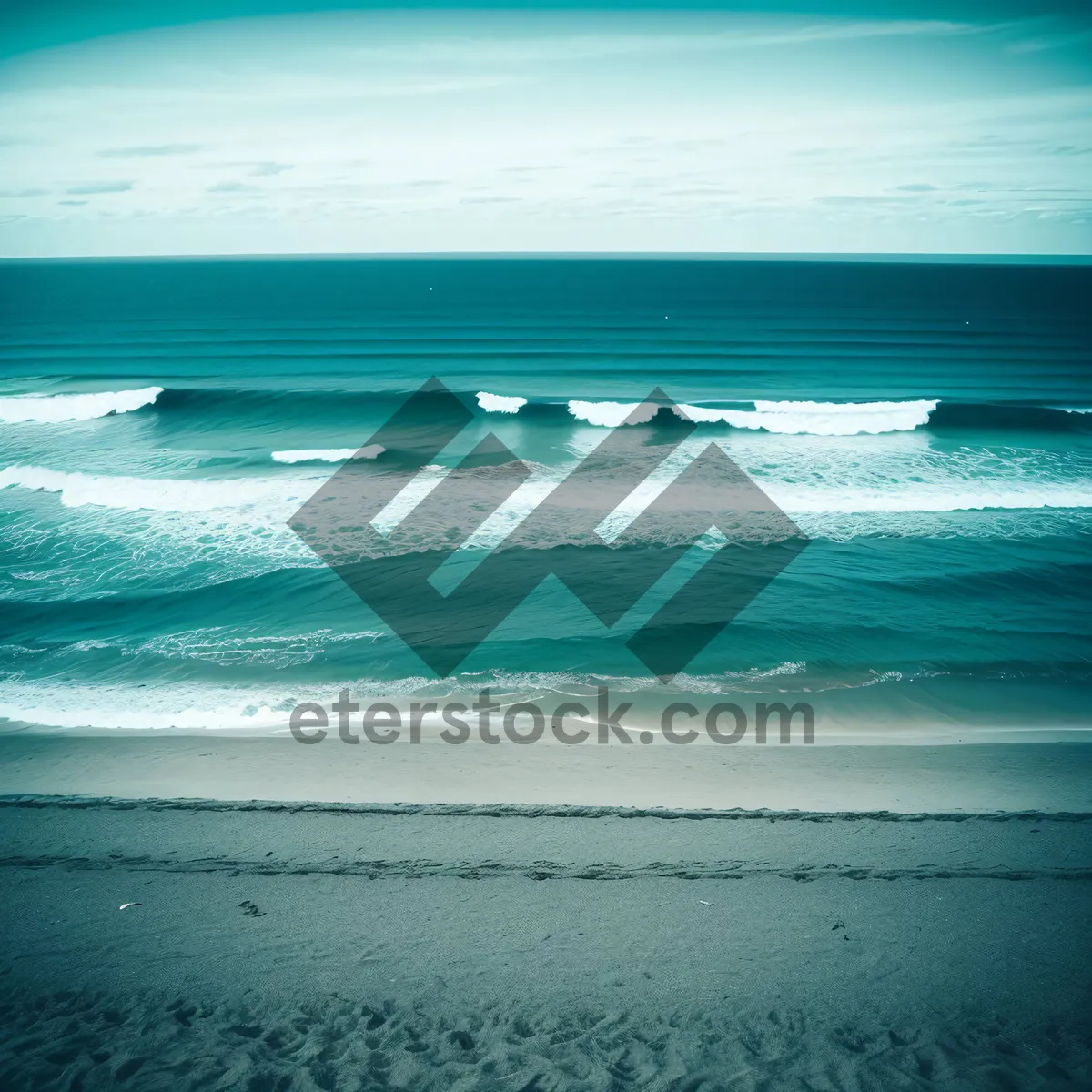 Picture of Sunny Beach Paradise with Turquoise Waves