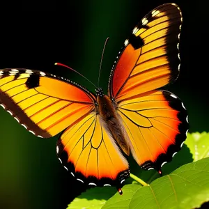 Vibrant Monarch Butterfly in Flower Garden