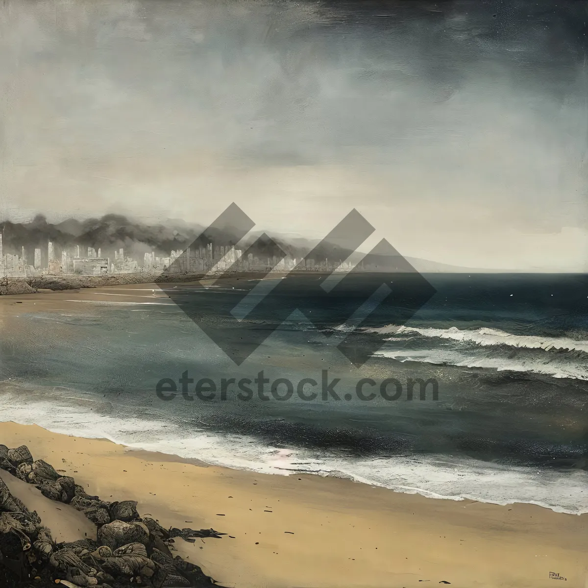 Picture of Serene Tropical Beachscape with Azure Waters