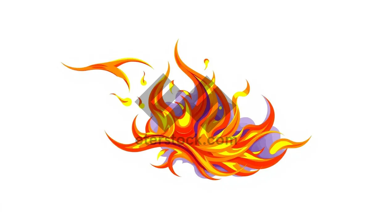 Picture of Abstract Flame Graphic Silhouette Decoration Illustration