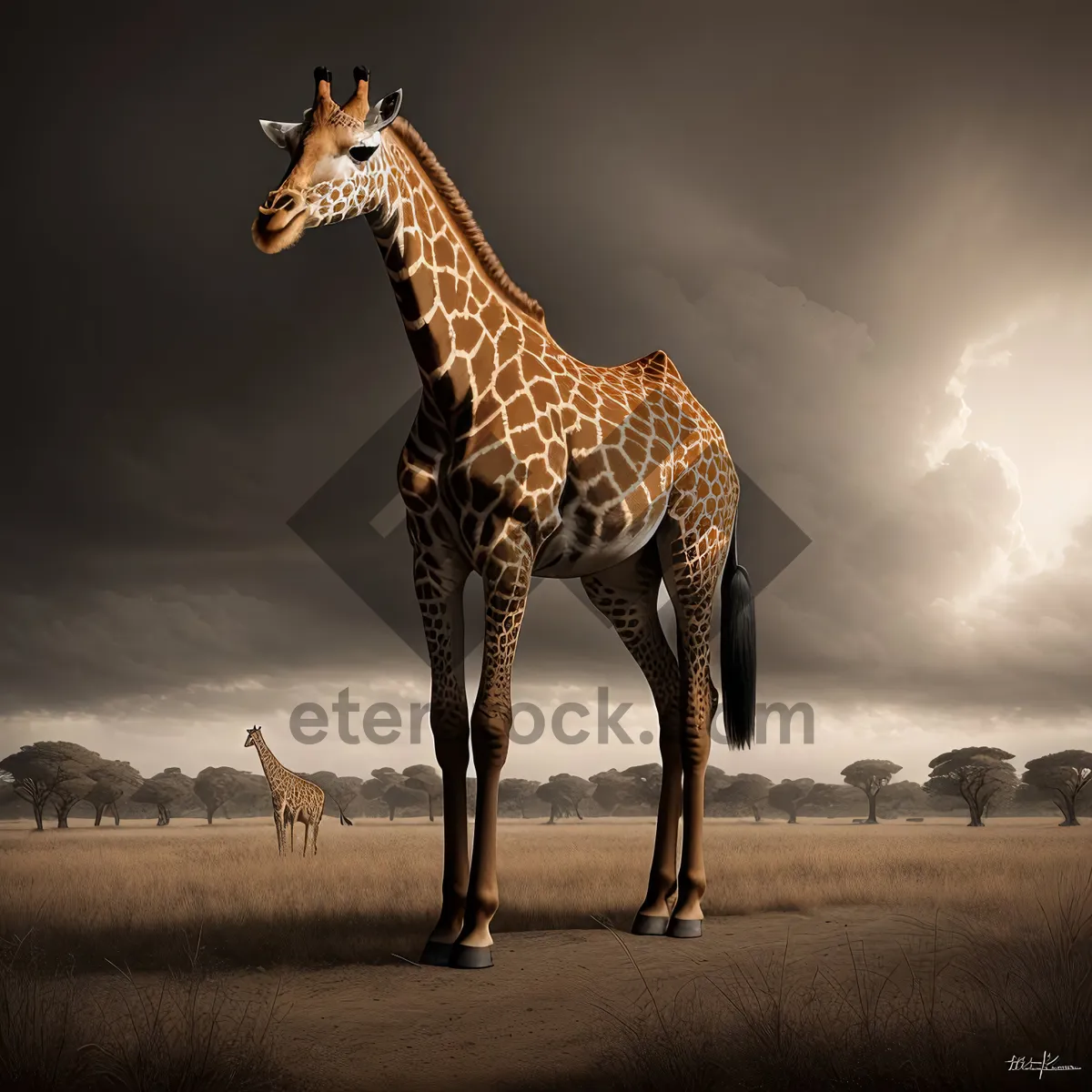 Picture of Majestic Giraffe in the Wild