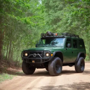 Off-Road Military Jeep in Action