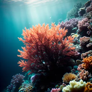 Colorful Coral Reef Life in Exotic Underwater Paradise