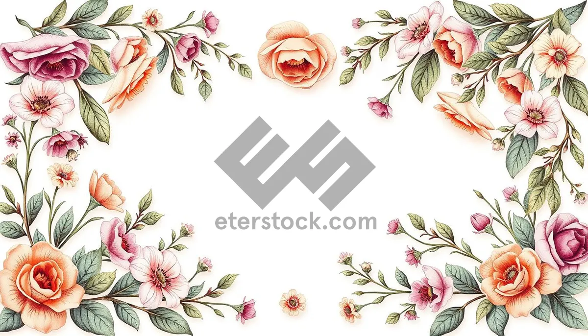 Picture of Ornate Floral Scroll Design Wallpaper.