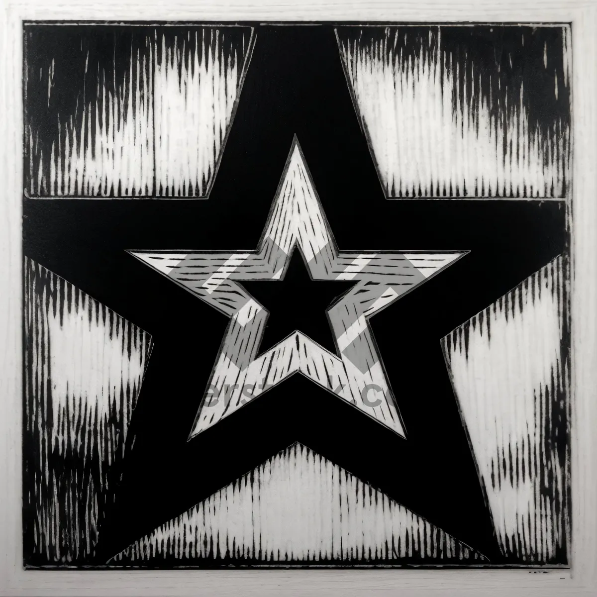 Picture of Retro Star Pattern Design with Decorative Texture