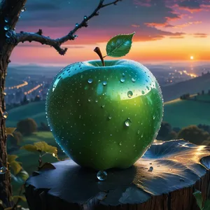 Festive apple and globe centerpiece for holiday celebrations