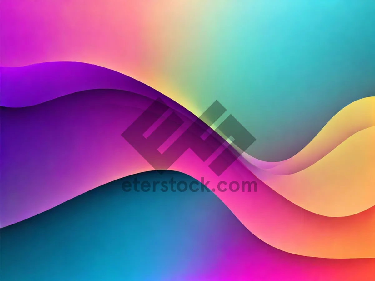 Picture of Digital Rainbow Flowing in Futuristic Artistic Design