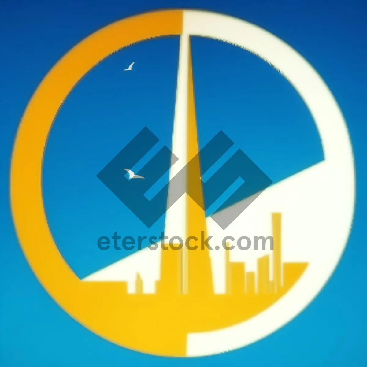 Picture of Golden Web Button: Shiny Round Business Symbol