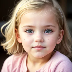 Joyful Little Boy with Cute Blond Hair