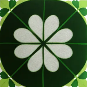 Decorative Clover Pattern: Fresh and Vibrant Spring Leaf Design