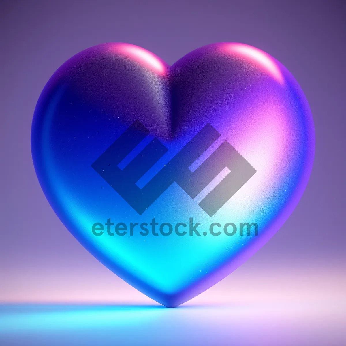 Picture of Shiny Heart Button: Colorful 3D Glass Icon