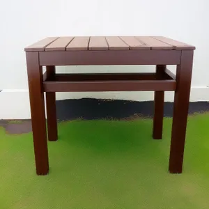 Empty Wooden Dining Table with Chairs