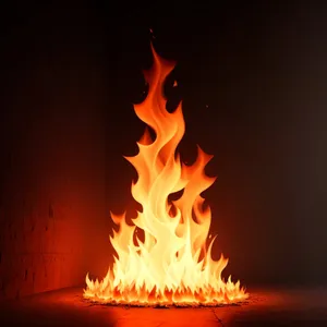 Blazing Inferno: Fiery Flames Illuminate Danger