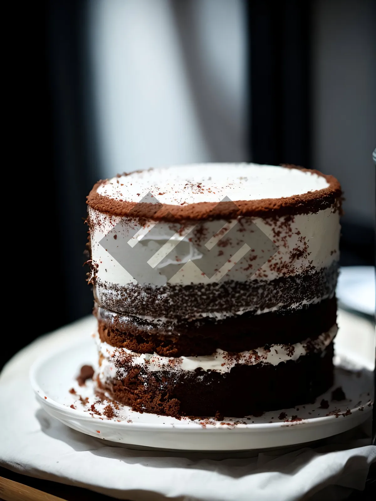 Picture of Delicious Gourmet Chocolate Cake and Coffee