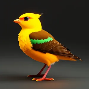 Beautiful Yellow Winged Bird in its Natural Habitat
