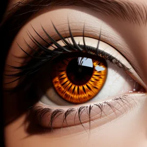 Close-up of mesmerizing human iris and eyelashes.