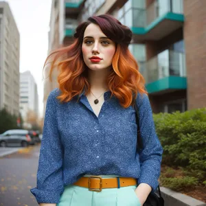 Attractive brunette businesswoman smiling wearing sunglasses portrait.