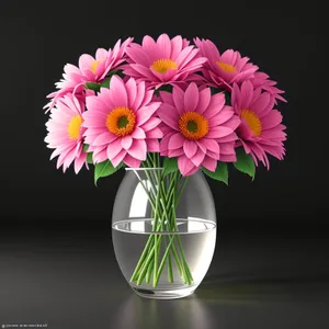 Pink Daisy Blossom Bouquet: Vibrant Floral Arrangement for Spring