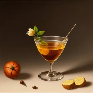 Refreshing Martini Cocktail in Wineglass for Celebratory Toast