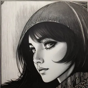 Mesmerizing black-haired model with eyes that captivate and enchant