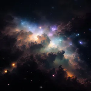 Dark Galaxy Night Sky Nebula Space Art