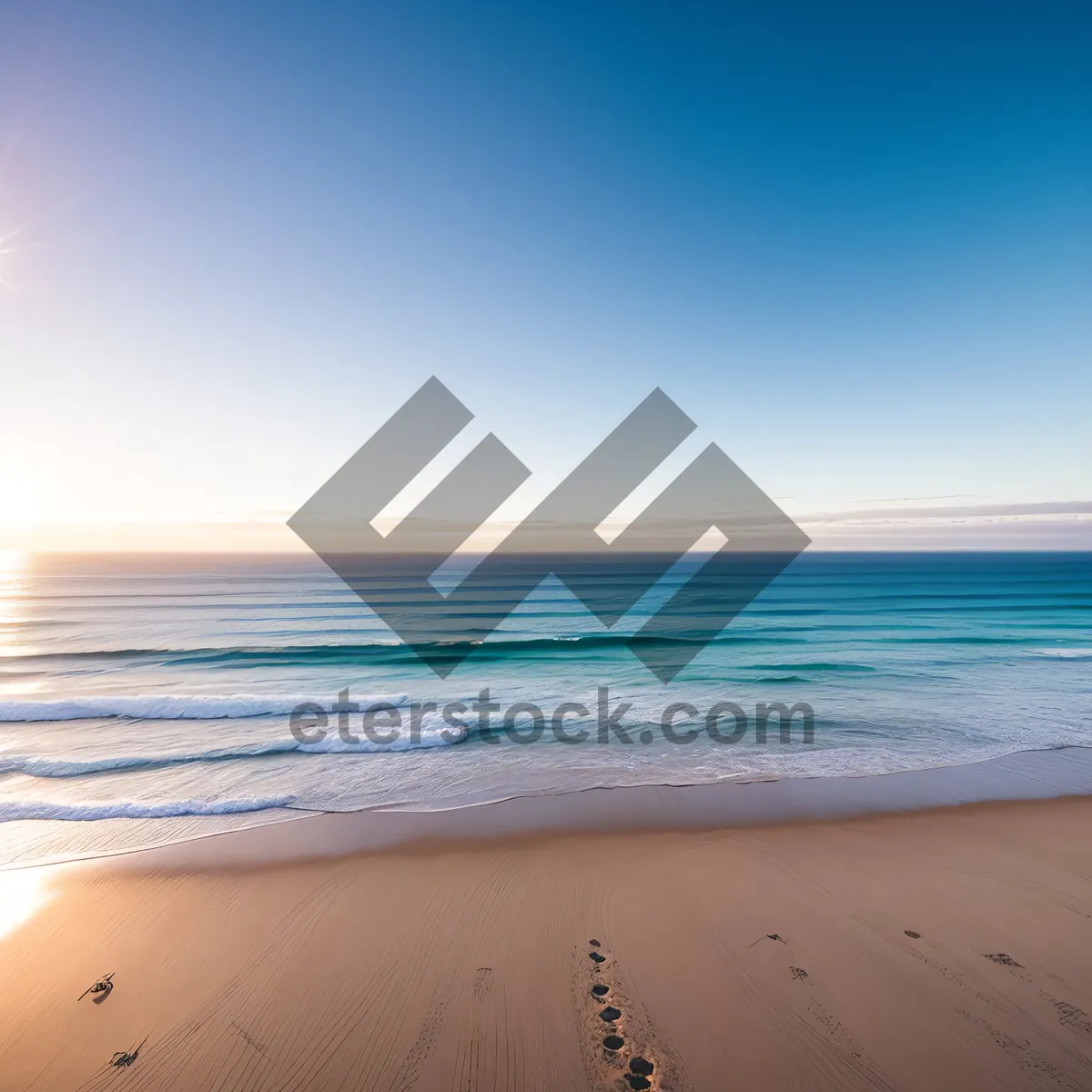 Picture of Turquoise Paradise: Tranquil Beachscape Under Sunny Skies
