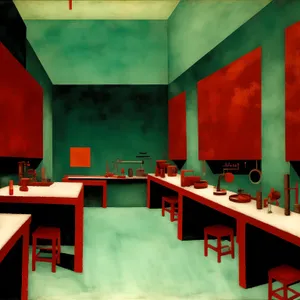 Modern luxury restaurant interior design with wood furniture.