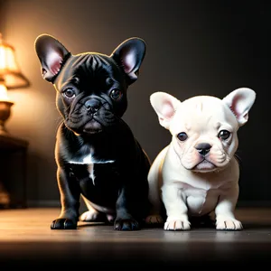 Captivating studio portrait of an absolutely adorable Bulldog Puppy