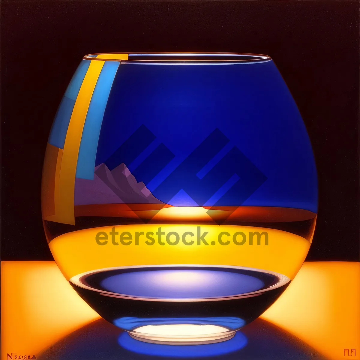 Picture of Bowl of Wine in Glass