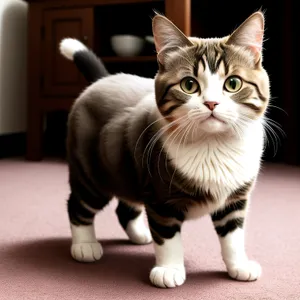 Adorable Tabby Cat with Curious Eyes