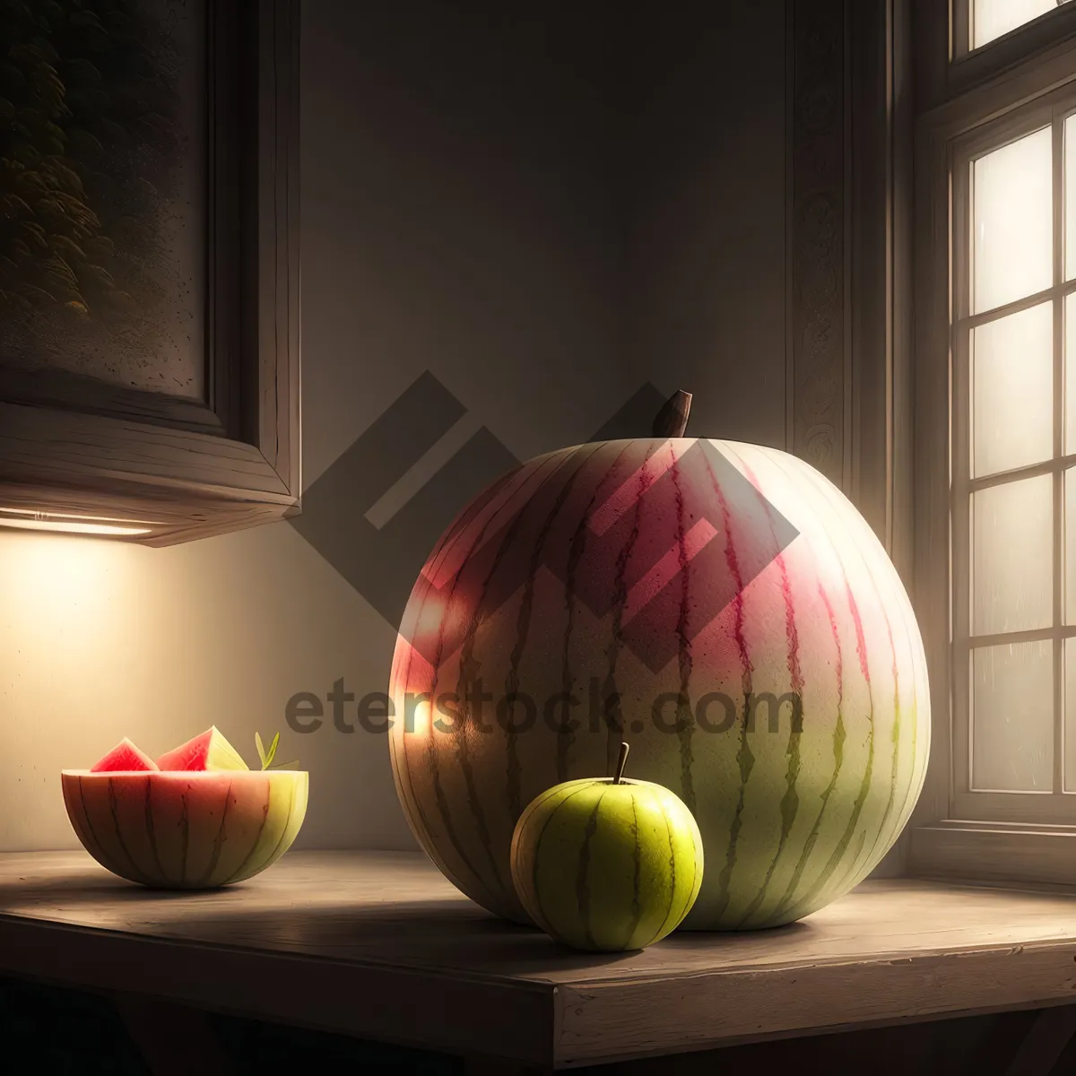 Picture of Autumn Harvest: Vibrant Orange Pumpkin Decor