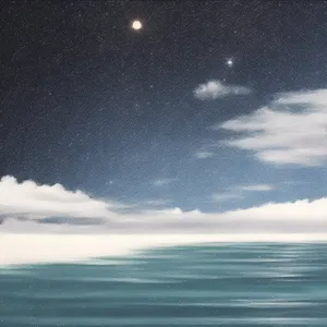 Serene Sunset Reflection on Coastal Waves