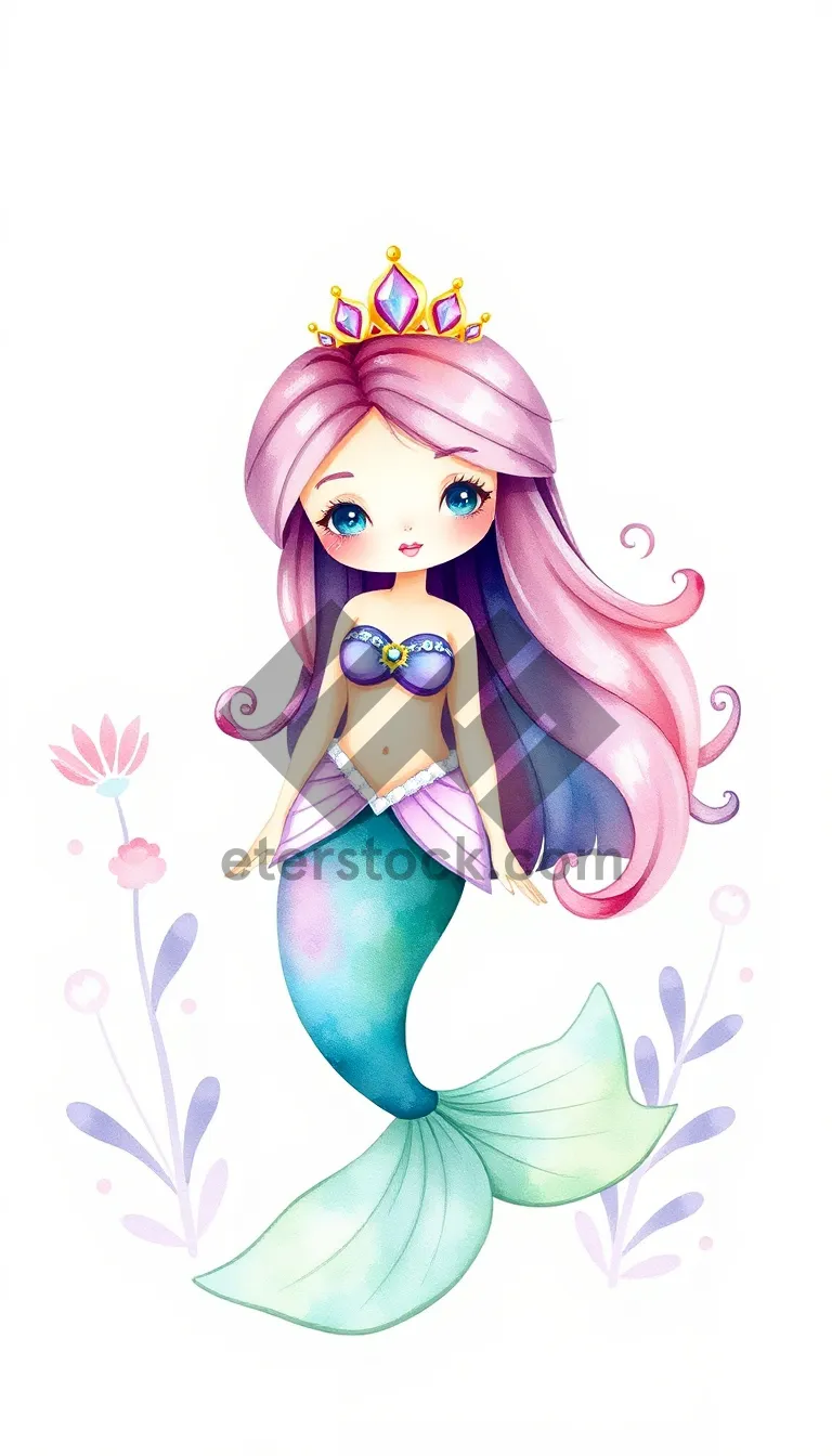 Picture of Cartoon princess child clip art