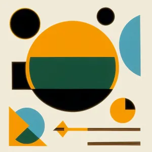 Shiny Round Web Button Set with Orange Push Arrow