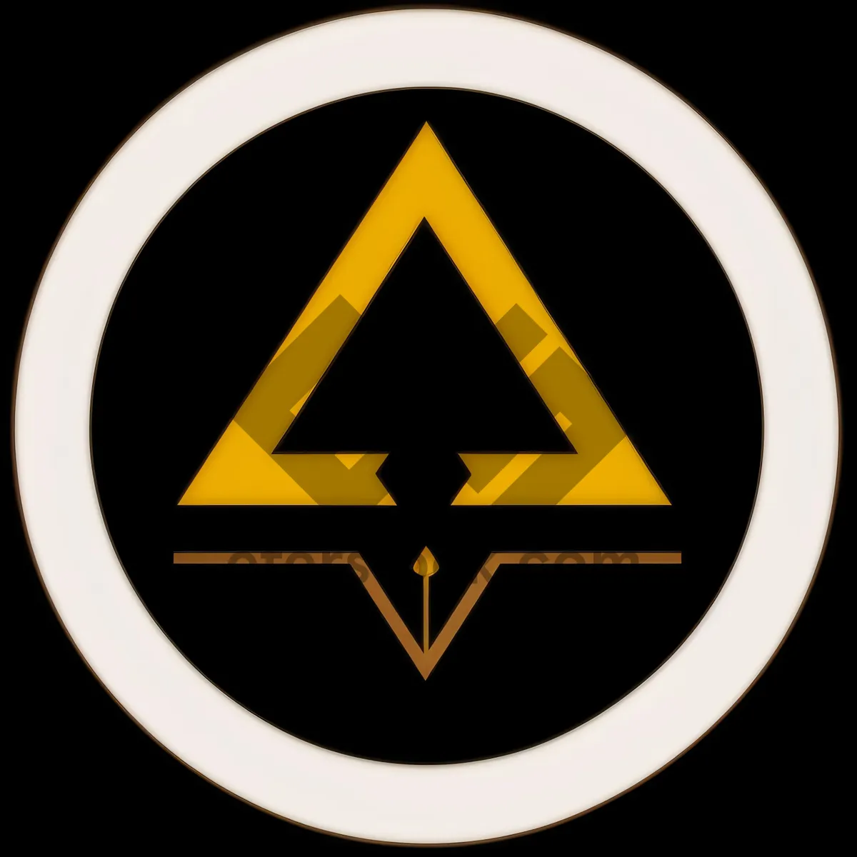 Picture of Yellow Hazard Button Icon