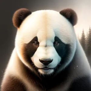 Cute Giant Panda - Endangered Mammal in the Wild