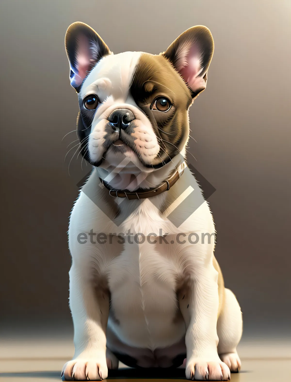 Picture of Bulldog Puppy with Wrinkled and Adorable Expression